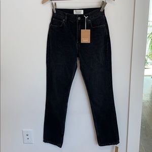 Reformation Julia High Cigarette Jean NWT Black